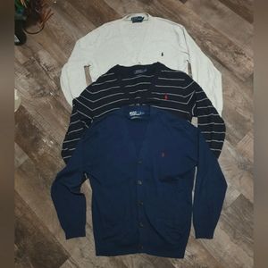 Lot of 3 Polo Ralph Lauren sweaters PIMA cotton size Large